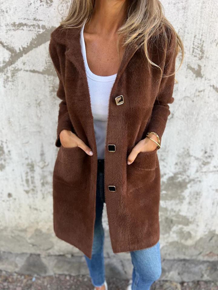 Rian - Long Sleeve Button Down Jacket With Pockets