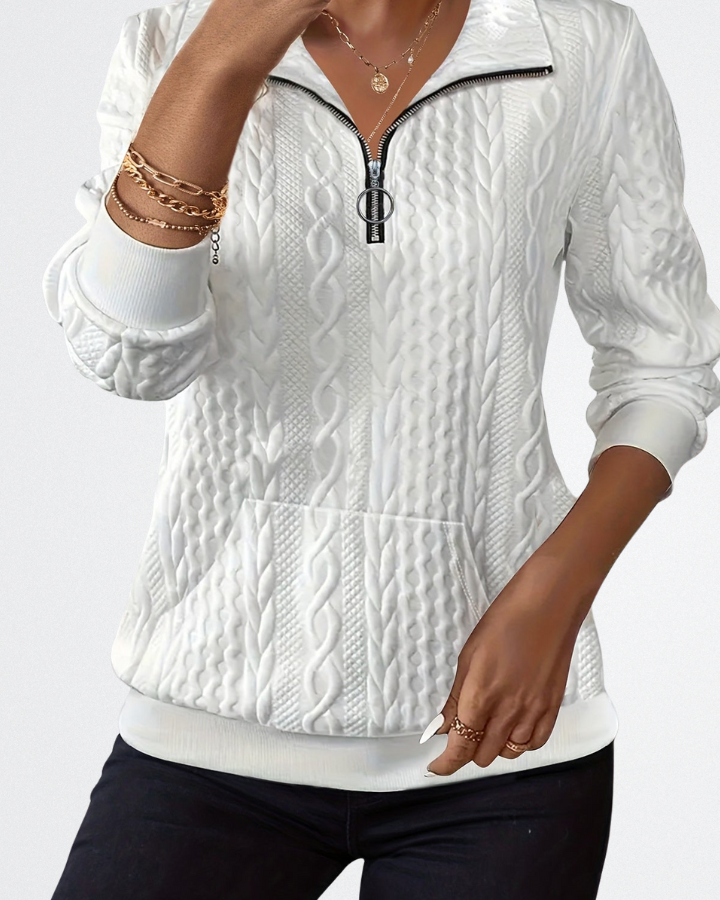 Celeste - Soft Knit Zip Sweater