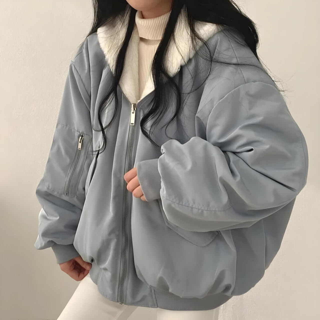 Rane™ - Reversible teddy wool hooded jacket