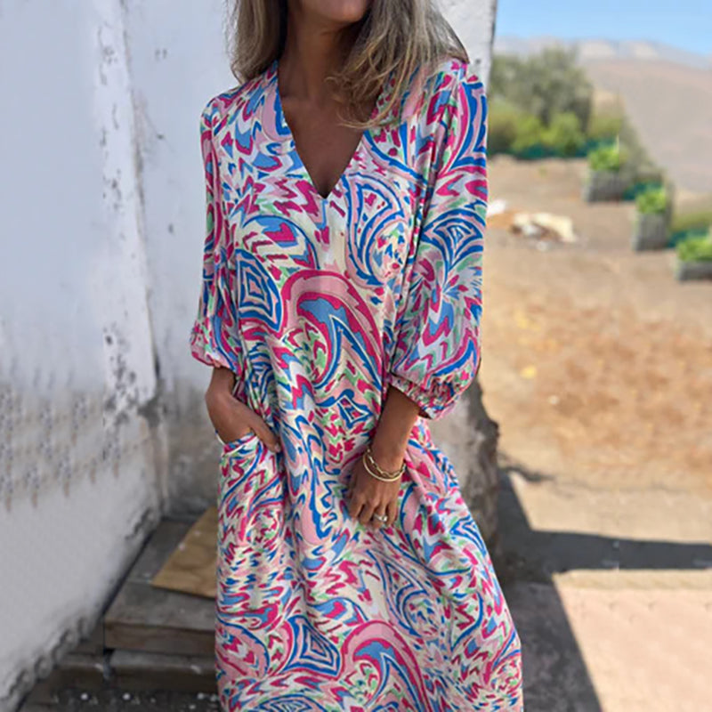 Hailey | Abstract Boho Maxi