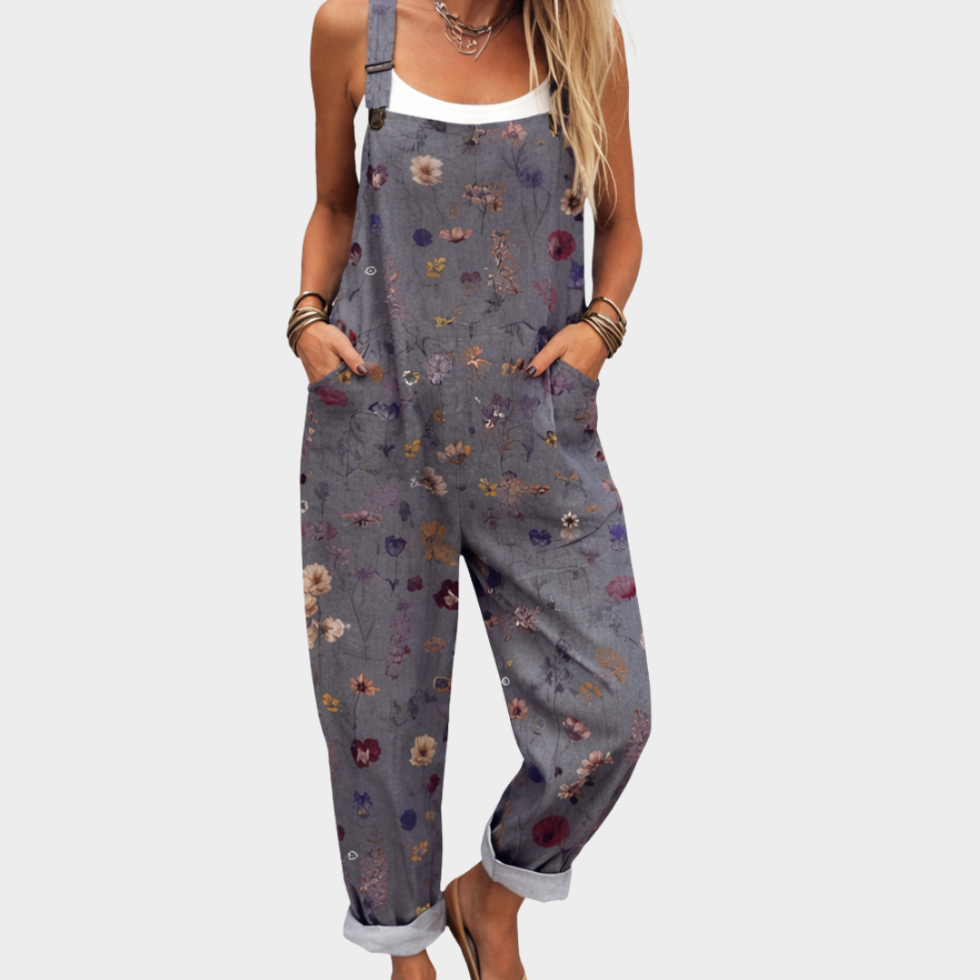 Comfortable printed overalls