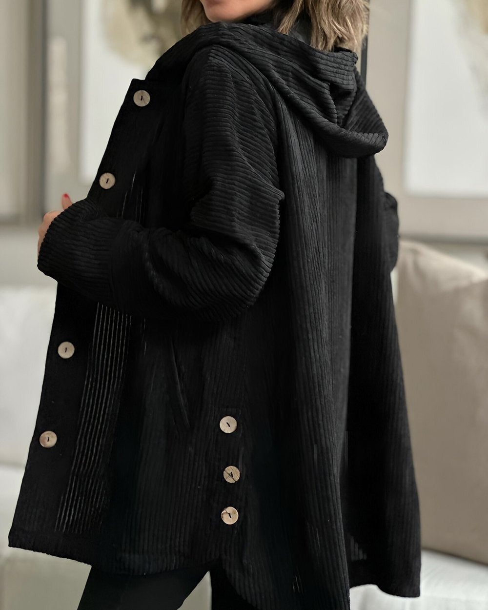Cordia™ | Cozy Corduroy Hooded Jacket