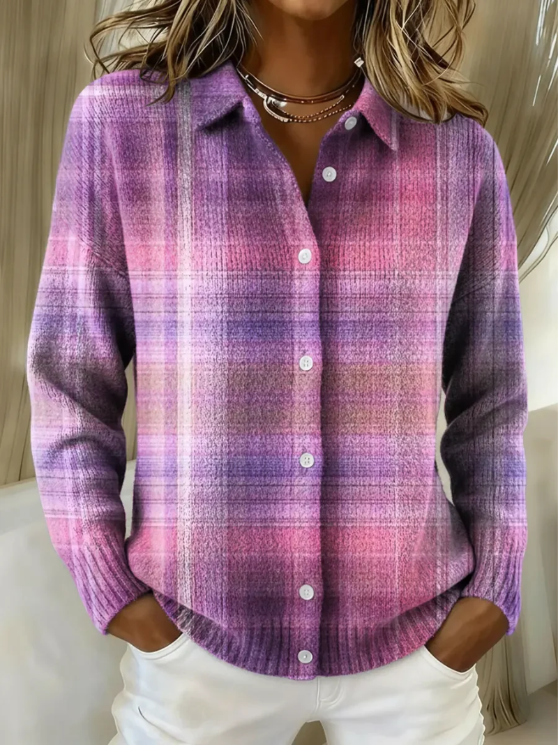Luna – Knitted blouse with diamond pattern