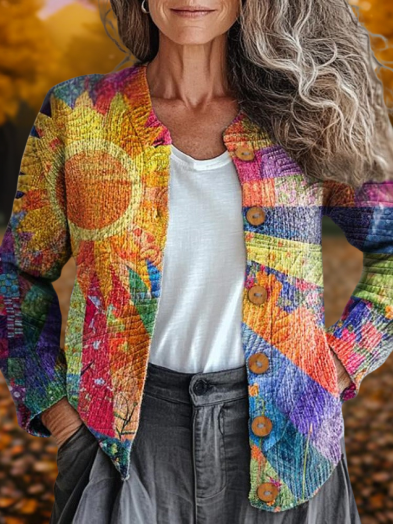 Amy | Vintage Colorful Cardigan