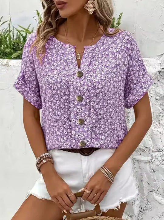 Jelena | Top floreale estivo elegante