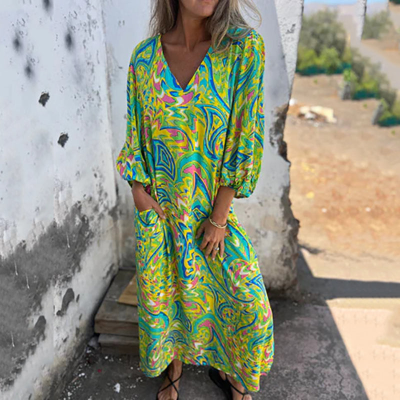 Hailey | Abstract Boho Maxi