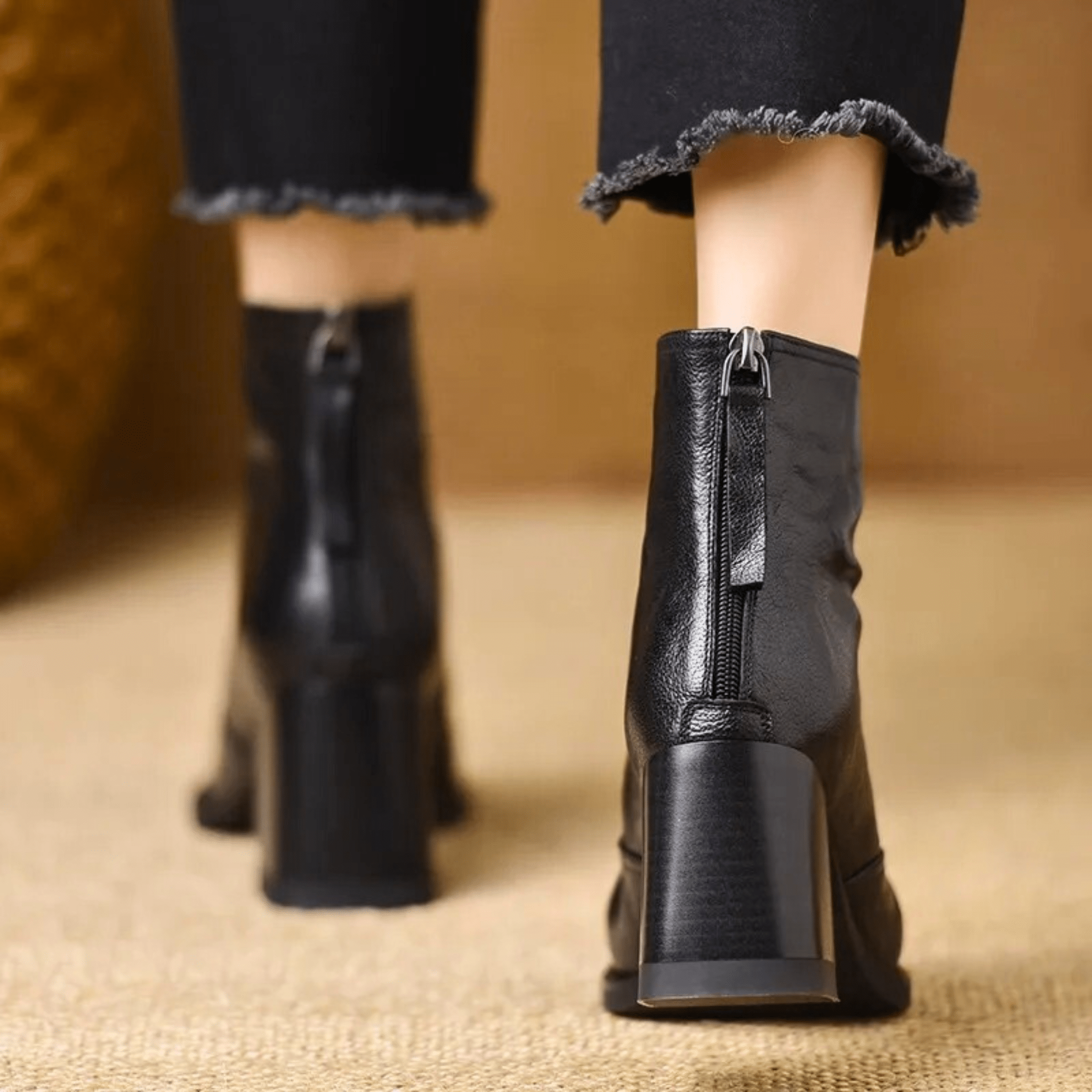 Claudia | Luxury Mid-Heel Ankle Boots